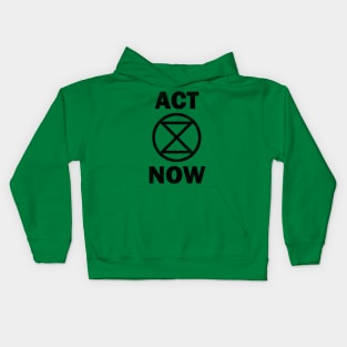 ACT NOW Extinction Rebellion Kids Hoodie